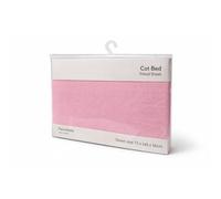 Fitted Cot Bed Sheet 100% Flannelette Cotton - Pink - 73 x 145 x 16cm