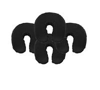 Fitted Deluxe Face Cradle Cover for Massage Tables: Brushed 100% Cotton. Fits All Standard Fest Rest Cushions. Pack of 4. [Black]