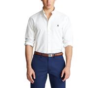 Fitted Garment-Dyed Shirt in Oxford Cotton White