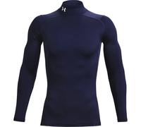Under Armour ColdGear Compression Mock Long-Sleeved Top Navy Blue - XS