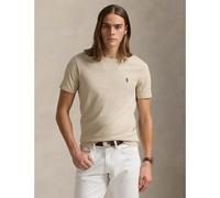 Fitted Jersey Crew Neck T-Shirt Beige Marl