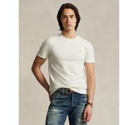 Fitted Jersey Crew Neck T-Shirt Cream