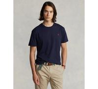 Fitted Jersey Crew Neck T-Shirt Navy Blue