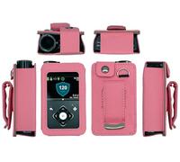 Fitted Leather Case with Rotating Belt Clip + Screen Protector for Medtronic Minimed Insulin Pump (Minimed 630G / 640G / 650G / 670G / 770G / 780G) (Pink)