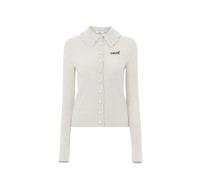 Fitted Logo Cardigan, female, Chloé, Cardigans, Gray, XL, Knitwear XL