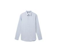 Fitted Long Sleeve Dobby Shirt Tom Tailor Bleu 2XL