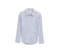 Fitted Long Sleeve Poplin Shirt Women Tom Tailor Bleu 36