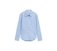 Fitted Long Sleeve Poplin Shirt Women Tom Tailor Bleu 38