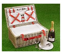 Fitted Picnic Basket, Red Cool Hamper (4-Person 18")