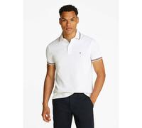 Fitted Polo Shirt with Piping White