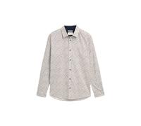 Fitted Printed Long Sleeve Shirt Tom Tailor Blanc 2XL