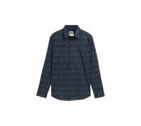 Fitted Printed Long Sleeve Shirt Tom Tailor Bleu 2XL