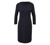 Fitted Ribbed Knit Short Dress 3/4 Sleeve Round Neck Women's COMMA Bleu 46