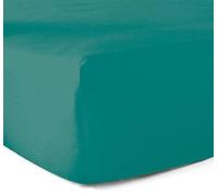 Fitted Sheet 100% Cotton 57 Thread Count 90 x 190 cm Turquoise Green 30 cm