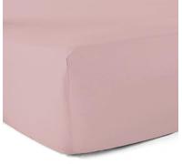 Fitted Sheet 100% Cotton 57 Thread Count Powder Pink - 180 x 200 cm - 30 cm Corner