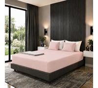 MistyMorning Extra Deep Fitted Sheet 16''/40cm, Egyptian Cotton bed sheets with 200 Thread Count, Soft & Premium quality Bedding & Linen (Lilac, King)