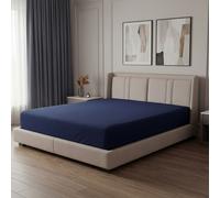 MistyMorning Extra Deep Fitted Sheet 16''/40cm, Egyptian Cotton bed sheets with 200 Thread Count, Soft & Premium quality Bedding & Linen (Lilac, King)