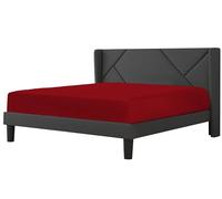 Fitted Sheet 23cm Deep Pocket 200 Thread Count Egyptian Cotton Single, Double, King, Super King Soft & Comfortable Bottom Fitted Sheet (Red, King)