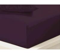 Fitted Sheet 40cm Extra Deep Pocket Super King Bed Size Plum Easy Care Poly Cotton, Soft, Wrinkle-Free (Super King plum)