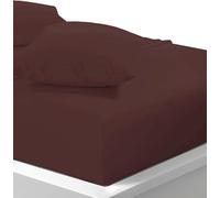 Fitted Sheet Bunk Bed Size Brown Soft, Deep Pocket, Wrinkle Free, Easy Care Poly Cotton (Bunk brown)