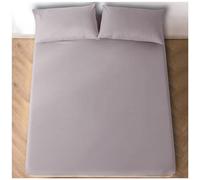 Fitted Sheet Double Bedding with 25 cm Depth- Super Soft Cosy Easy Care Polycotton Bed Linen- Shrinkage and Fade Resistant- Grey