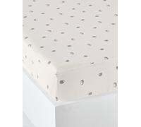 Fitted Sheet for Babies, Organic Collection, LOVELY NATURE Theme white/print