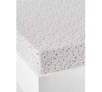 Fitted Sheet for Children, Happy Hearts Theme white/print