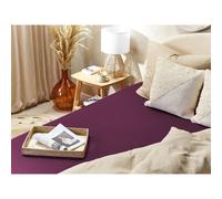 Fitted Sheet JANBU 160 x 200 cm Cotton Burgundy