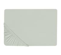 Fitted Sheet JANBU 160 x 200 cm Cotton Light Green