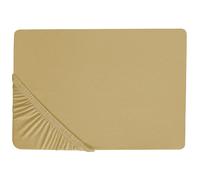 Beliani Fitted Sheet Janbu 200 X 200 Cm Cotton Olive Green