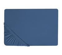 Fitted Sheet JANBU Cotton 140 x 200 cm Navy Blue