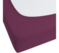 Fitted Sheet JANBU Cotton 160 x 200 cm Burgundy