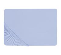 Fitted Sheet JANBU Cotton 180 x 200 cm Light Blue