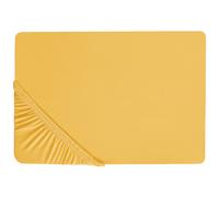 Fitted Sheet JANBU Cotton 180 x 200 cm Mustard