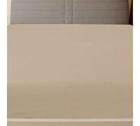 Fitted Sheet Jersey Taupe 160 x 200 cm 100% Cotton Elastic Wrinkle-Free Mattress Cover for Box Spring Water Bed Bedroom Guest Room