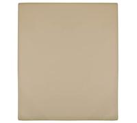 Fitted Sheet Jersey Taupe 180 x 200 cm Cotton Elastic Wrinkle-Free Mattress Cover for Box Spring Water Bed Topper Topper Bedroom Guest Room Children's Room