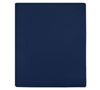 Fitted Sheet Navy Blue Jersey 100% Cotton 180x200 cm Soft Breathable Stretch