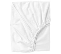 Fitted Sheet Only - 1000-Thread Count Egyptian Cotton 1-Piece 40cm Deep Pockets - Queen size, White Solid Color