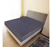 Fitted Sheet, Pack of 2, Jersey Anthracite, 100 x 200 cm, Cotton, Elastic, Wrinkle-Free Mattress Cover for Box Spring, Waterbed, Bedroom, Guest