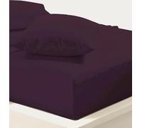 Fitted Sheet Small Double / 4ft Plum Soft, Deep Pocket, Wrinkle Free, Easy Care Poly Cotton (SD plum)