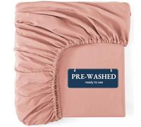 Fitted Sheet Small Double / 4ft, Rose Dawn - Pre-Washed Deep Pocket 14 inch (35 cm) - Soft Brushed Microfibre Fabric - Shrinkage and Fade Resistant - Bottom Sheet