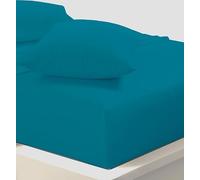 Fitted Sheet Small Double / 4ft Teal Soft, Deep Pocket, Wrinkle Free, Easy Care Poly Cotton (SD teal)