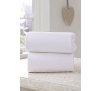 (White, Cot Bed) Clair De Lune Fitted Sheet (Twin Pack)