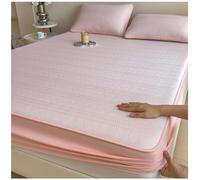 Fitted Sheets, Egyptian Cotton Fitted Sheet, Breathable Non Iron Percale Sheets, Reactive Printing and Dyeing, Warm Soft, for King/Double/Single Beds,Pink,150x200cm