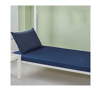 Fitted Sheets Only Twin Single 15cm Deep Pocket Bottom Sheet Selected 100% cotton summer Solid color Bed Sheet Small Double King Queen Super King (Color : Blue B, Size : 90x190+15 cm)