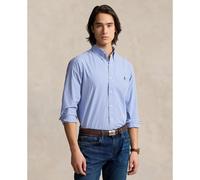 Fitted Shirt in Stretch Poplin Blue/White