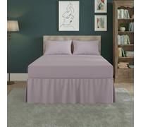 Fitted Valance Bed Sheet Polycotton Mattress Cover And Frill Easy Care Lilac