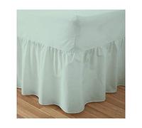 Fitted Valance Sheets King Size Kingsize Bed Sheets Dyed 9.5'' deep Plain Poly Cotton Bedding 11'' Frilly Drop, Mint