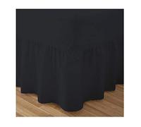 Fitted Valance Sheets King Size Kingsize Bed Sheets Dyed 9.5 '' deep Plain Poly Cotton Bedding 11'' Frilly Drop, Black