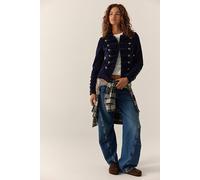 Fitted Velvet Military Jacket at Free People in Tempest, Size: Medium - female